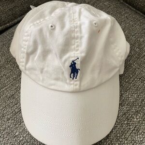 White Polo Cap with Embroidered Logo